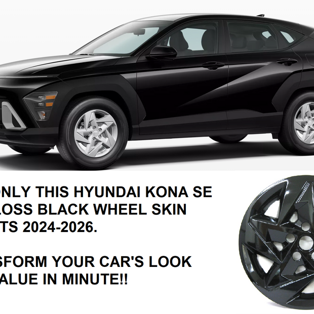 HYUNDAI KONA (2024-2026) SE 17” GLOSS BLACK WHEEL PROTECTOR SET OF 4
