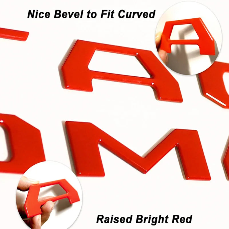 Tacoma Tailgate Bumper Decal Black Red Silver (2016-2020 Variant Years at Selection)