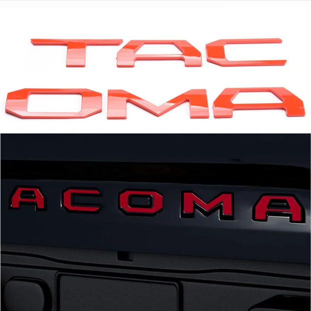 Tacoma Tailgate Bumper Decal Black Red Silver (2016-2020 Variant Years at Selection)