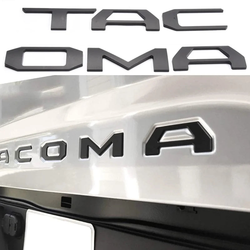 Tacoma Tailgate Bumper Decal Black Red Silver (2016-2020 Variant Years at Selection)