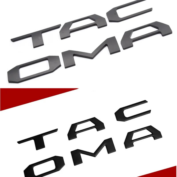 Tacoma Tailgate Bumper Decal Black Red Silver (2016-2020 Variant Years at Selection)