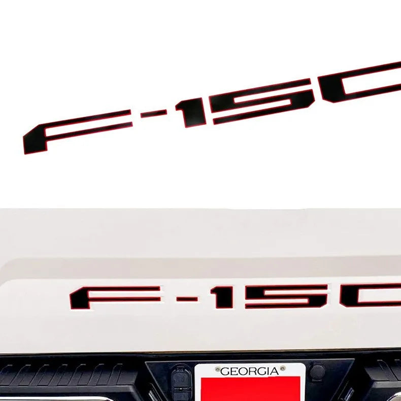 F-150Tailgate Bumper Decal Black Red Silver (2014-2023 Variant Years at Selection)