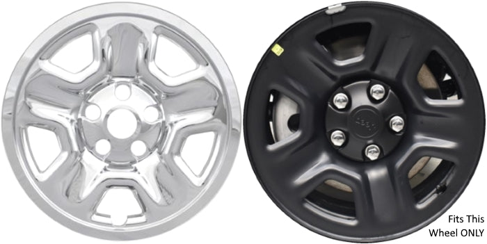 Jeep Gladiator (2020 - 2025), Wrangler (2019 - 2025) JL (2018) CHROME Wheel Protector 17 Inch Set